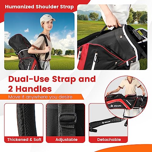 Goplus Golf Cart Bag 14-Way Top Dividers Bluetooth