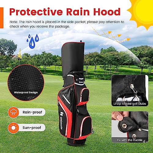Goplus Golf Cart Bag 14-Way Top Dividers Bluetooth