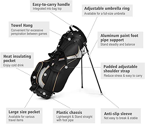 Mayjooy Golf Stand Bag with 8 Way Dividers