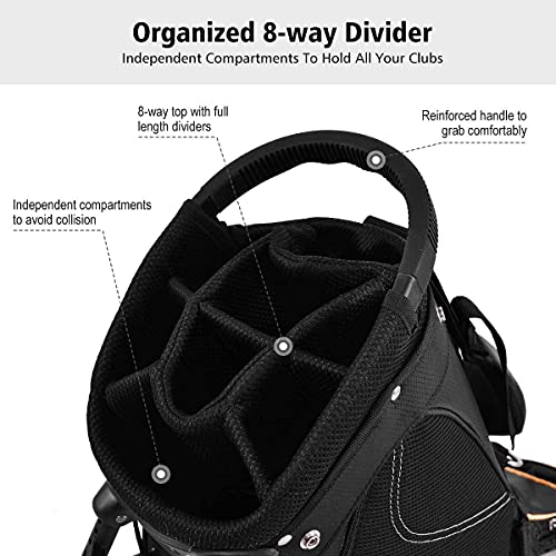Mayjooy Golf Stand Bag with 8 Way Dividers