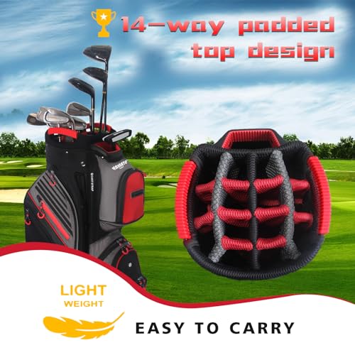 Yamato Golf Cart Bag with 14-Way Organizer