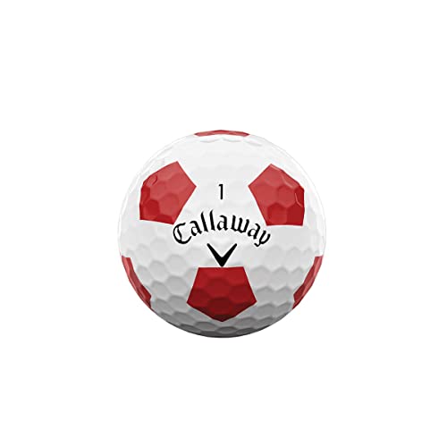 2022 Callaway Chrome Soft Golf Balls, White/Red Truvis