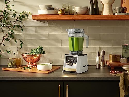 Vitamix A3500 Gold Label Smart Blender, White/Gold Accents