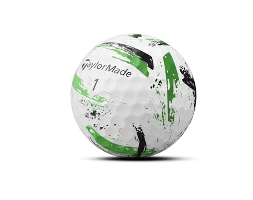 TaylorMade SpeedSoft Ink Golf Balls Green - One Dozen