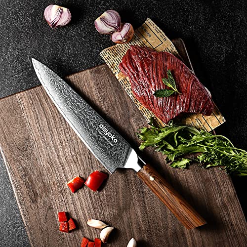 Ergonomic Damascus Chef Knife 8-Inch With Luxury Gift Box