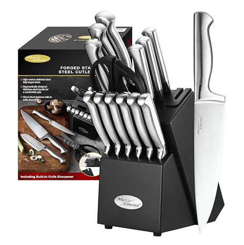 Marco Almond® 14-Piece Stainless Steel Chef Knife Set