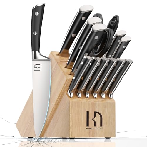 2024 Upgraded Premium Japanese Knife Set with Sharpener