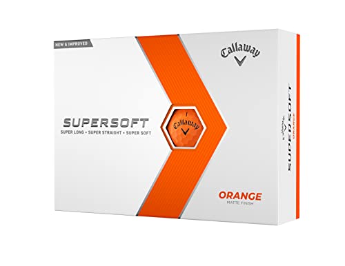 Callaway Golf Supersoft Golf Balls, 2023, Orange