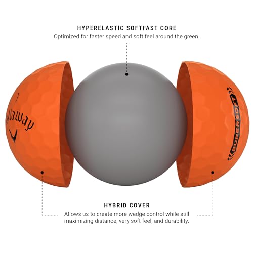 Callaway Golf Supersoft Golf Balls, 2023, Orange