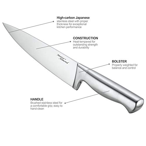 Marco Almond® 14-Piece Stainless Steel Chef Knife Set