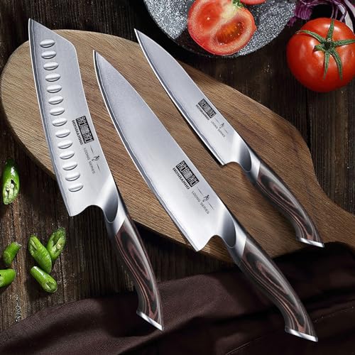 HOSHANHO 3-Piece Japanese Stainless Steel Chef Knife Set