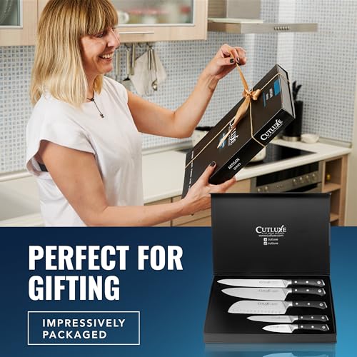 Cutluxe 5-Piece Chef's Knife Set with German Steel
