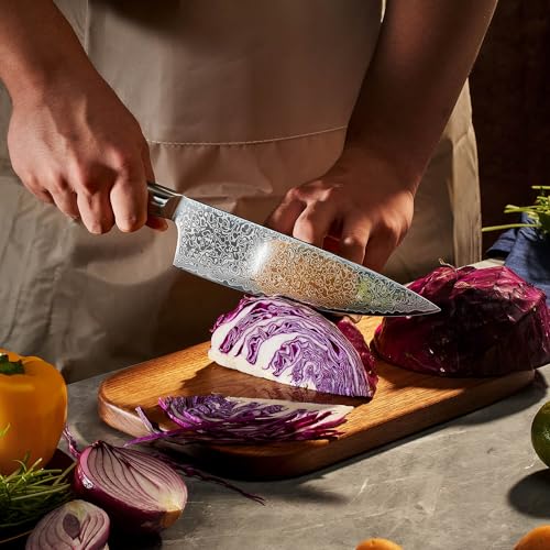 Damascus Kitchen Knife Set - 67-Layer Japanese Steel