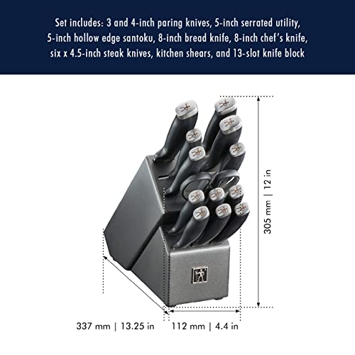 Silvercap 14-Piece Knife Set: Chef, Paring, Utility, Bread