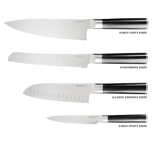 Babish 5-Piece German Steel Kitchen Knife Set