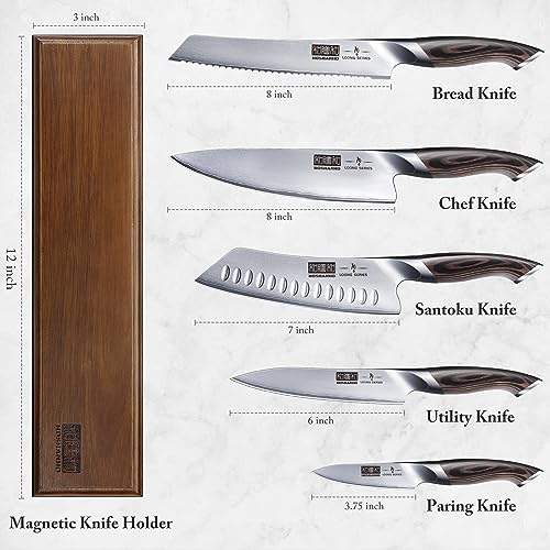 6 Piece Japanese German High Carbon Steel Knife Set