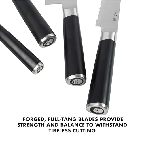 Babish 5-Piece German Steel Kitchen Knife Set