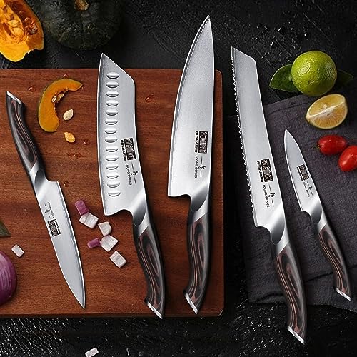 6 Piece Japanese German High Carbon Steel Knife Set