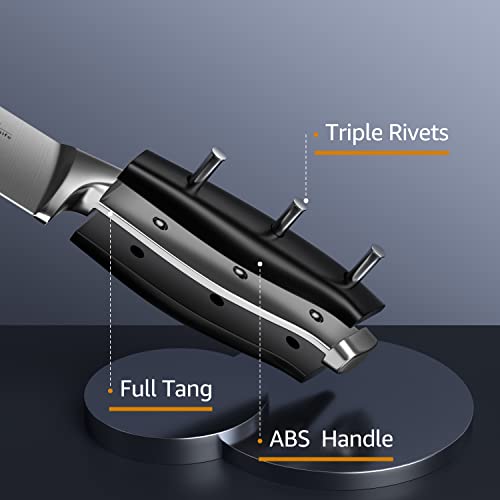 Emojoy 18-Piece Kitchen Knife Set with Wooden Block