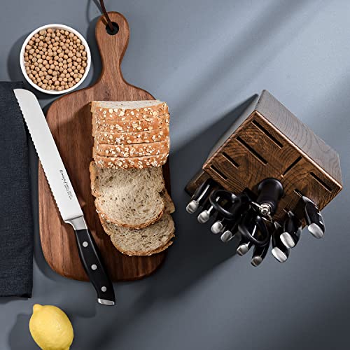 Emojoy 18-Piece Kitchen Knife Set with Wooden Block