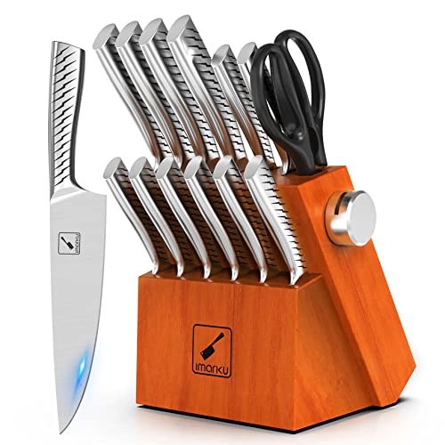 imarku 14PCS Knife Set with Built-in Sharpener