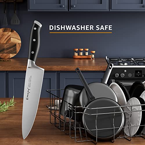 Emojoy 18-Piece Kitchen Knife Set with Wooden Block