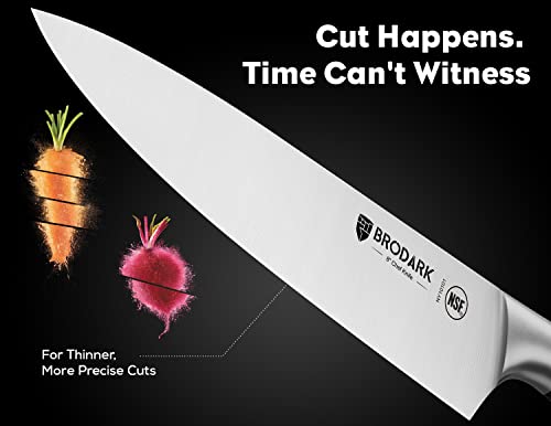 BRODARK 15-Piece Professional Chef Knife Set with Sharpener