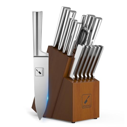 imarku 15-Piece Japanese Stainless Steel Knife Set
