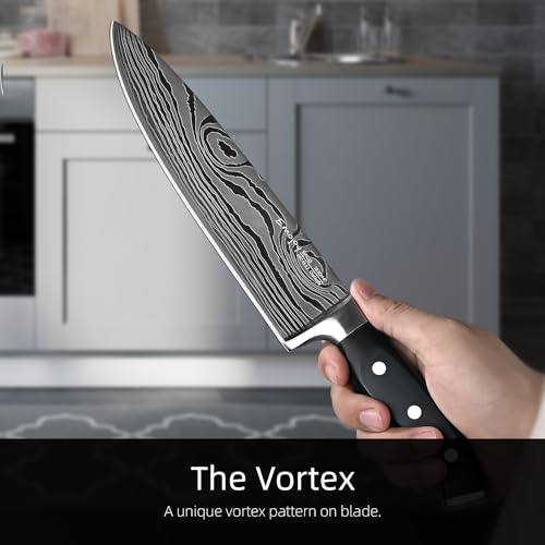 Emojoy 18-Piece Kitchen Knife Set with Block