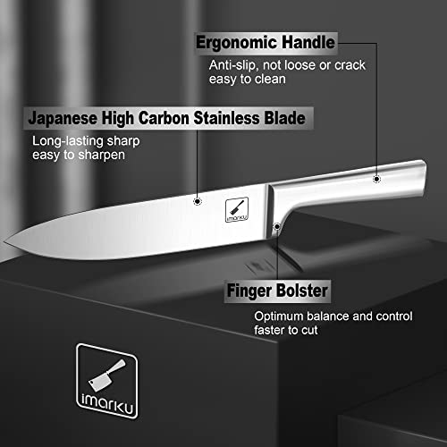 imarku 15-Piece Japanese Stainless Steel Knife Set