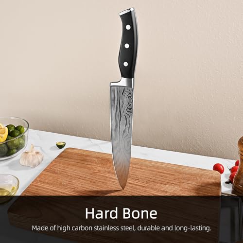 Emojoy 18-Piece Kitchen Knife Set with Block