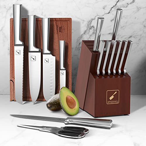 imarku 15-Piece Japanese Stainless Steel Knife Set