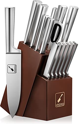 imarku 15-Piece Japanese Stainless Steel Knife Set