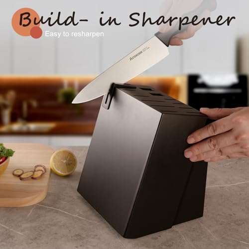 21-Piece Astercook Kitchen Knife Set with Sharpener Block
