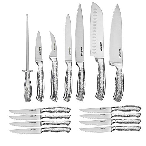 Cuisinart Hammered Stainless Steel Knife Set (17-Piece)
