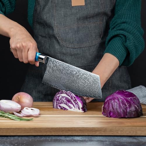 SENKEN 7-Piece Damascus Knife Set - Tsunami Collection