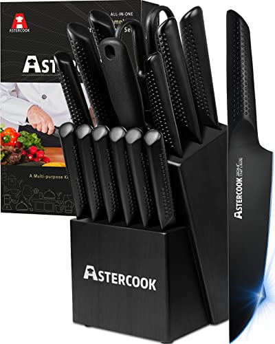 Astercook 15-Piece Chef Knives Set - German Stainless Steel