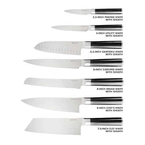 Babish High-Carbon German Steel Kitchen Knife Set