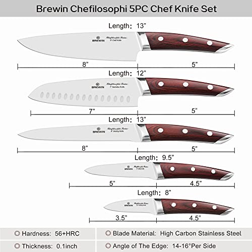VIP Chef Knife Set: 5 PCS Japanese Style