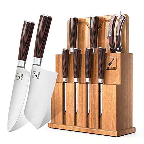 Imarku 11-Piece Japanese Knife Set with Bonus Sharpener