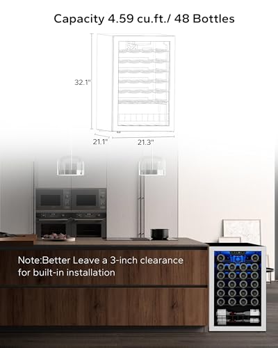 Ca'Lefort Wine Fridge - 47 Bottles, Dual Zone