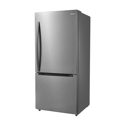 Midea Bottom Mount Stainless Steel Refrigerator - 18.7 Cu.Ft