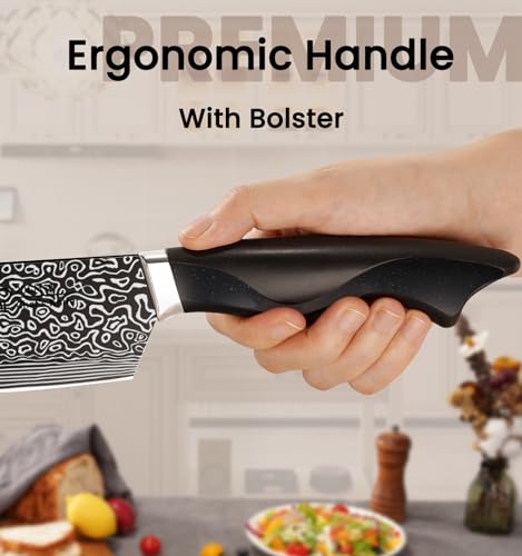 15 Piece Kitchen Knife Set with Built-In Sharpener