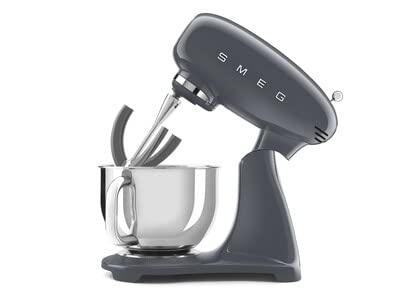 SMEG Retro Stand Mixer with Accessories in Slate Gray