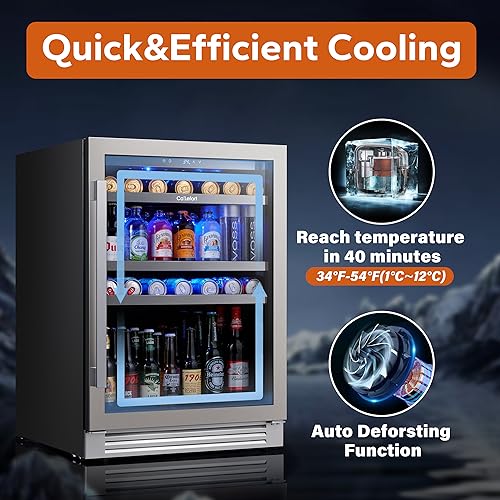 Ca'Lefort 24" Beverage Refrigerator for Home/Bar/Kitchen