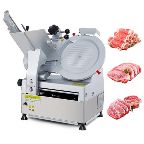 550W GARVEE Automatic Meat Slicer, 12" Carbon Blade
