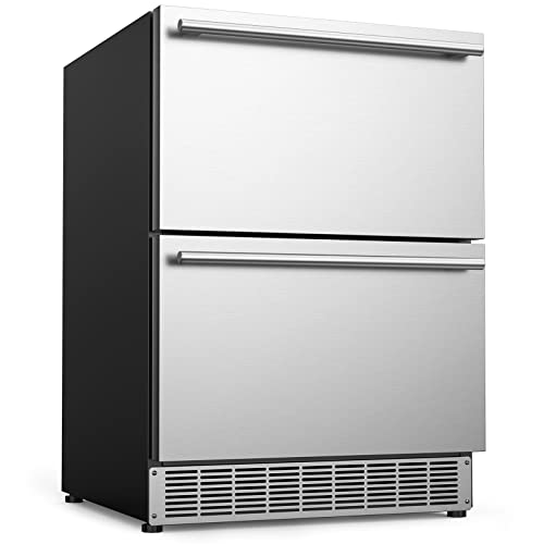 COTLIN 24 Inch Outdoor Double Drawer Fridge