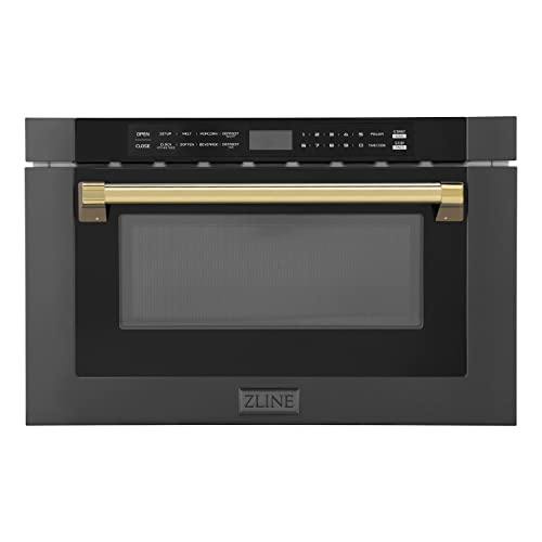 ZLINE Signature 30" Built-in Microwave Drawer Black/Gold