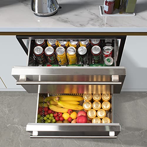 COTLIN 24 Inch Outdoor Double Drawer Fridge
