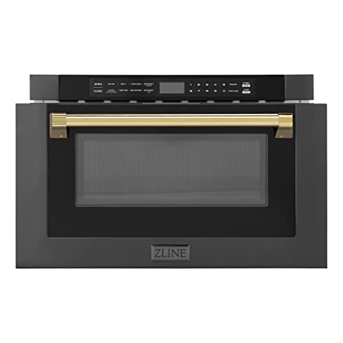 ZLINE Signature 30" Built-in Microwave Drawer Black/Gold